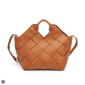 Urban Expressions Tan Woven Crossbody Bag